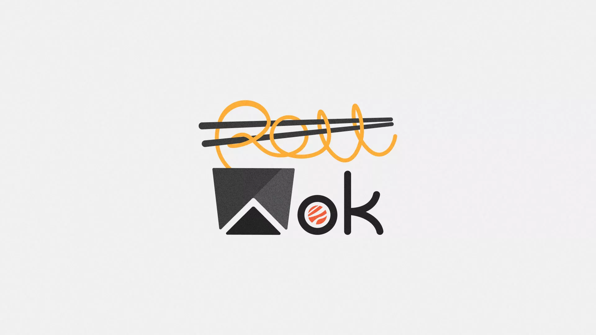 Разработка логотипа суши-бара «Roll Wok Club» в Тынде